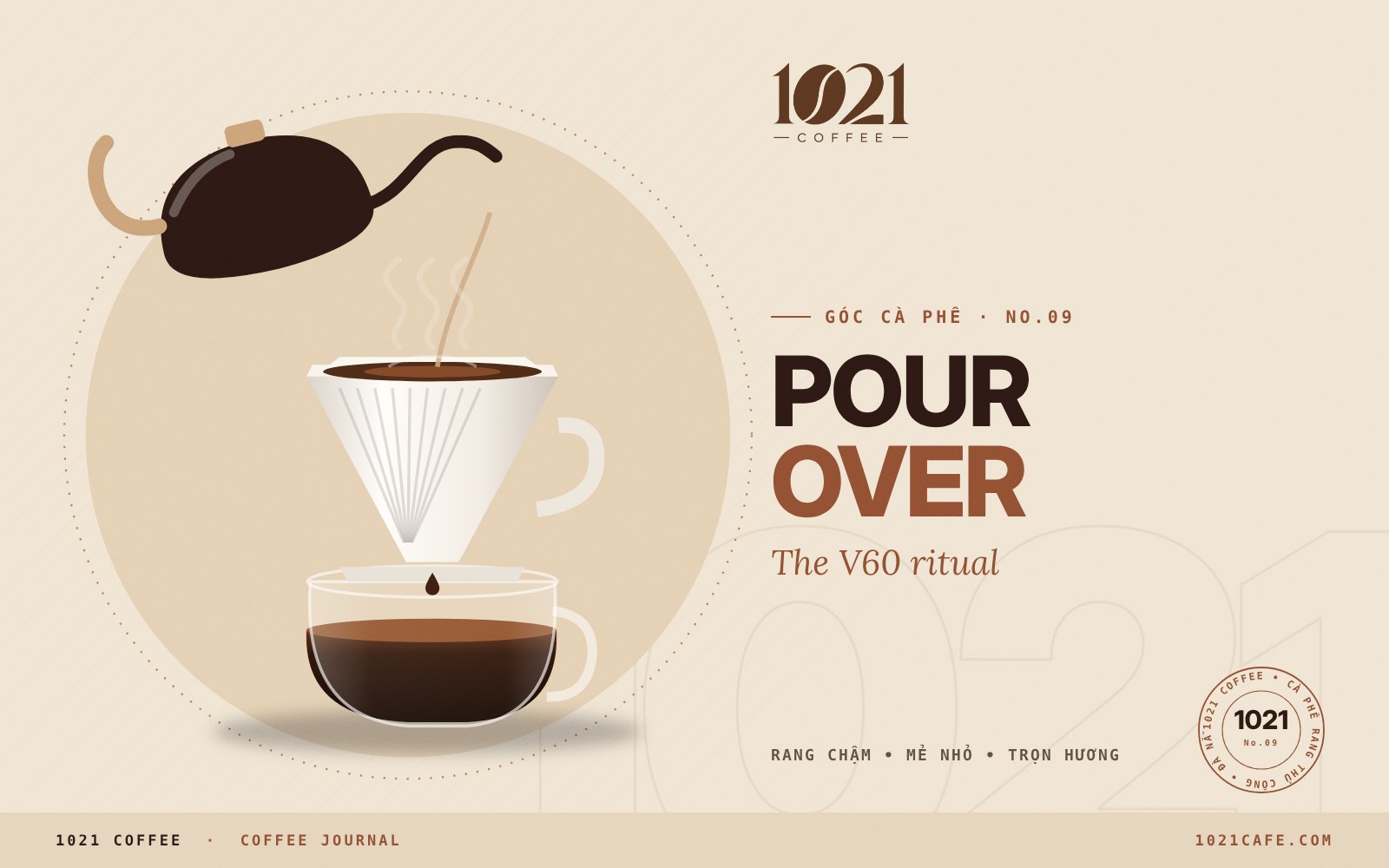 Pha pour over (V60) cho người mới: công thức dễ nhớ, ly cà phê trong và thơm